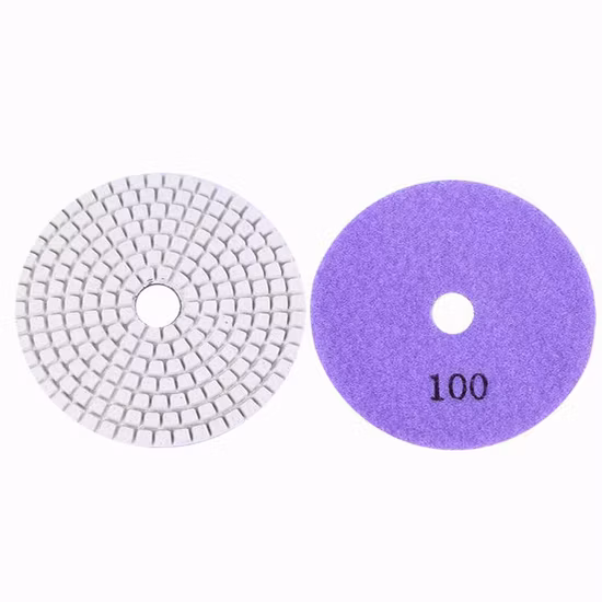 4 pouces D100mm tampons de polissage humides 6mm d'épaisseur disque de meulage tampons en résine pour sol en béton et en terrazzo
