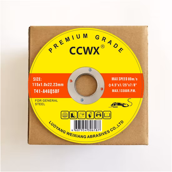 Disques de coupe en métal de 4,5 pouces Roue de coupe en Chine de 1,2 mm