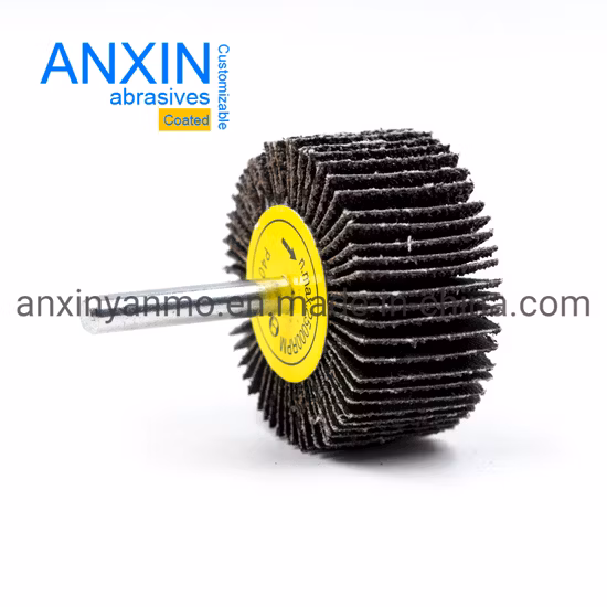 Meule à lamelles en oxyde d'aluminium 50 x 25 mm avec arbre pour meuler le trou en métal