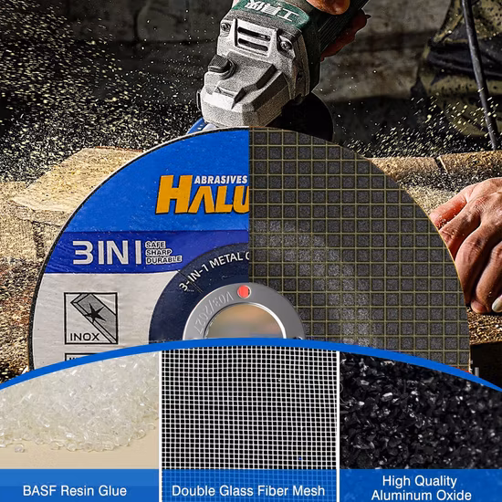 Type de centre déprimé de meule de 4 pouces